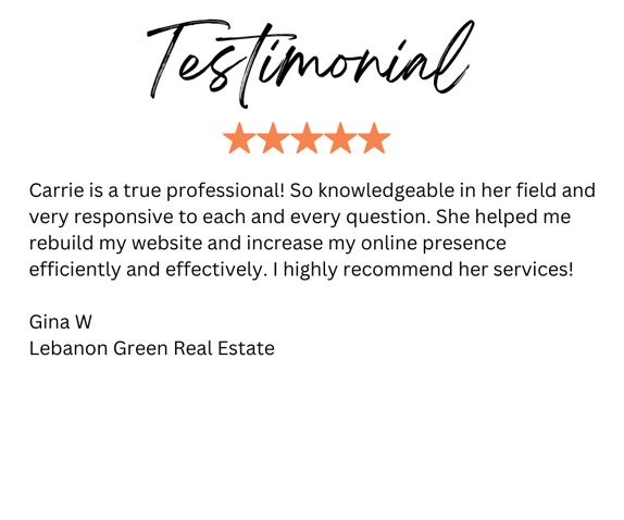 5 star customer Review for CT website redesign